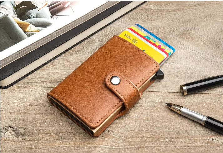 PU Leather Wallet & Pop-Up Card Holder