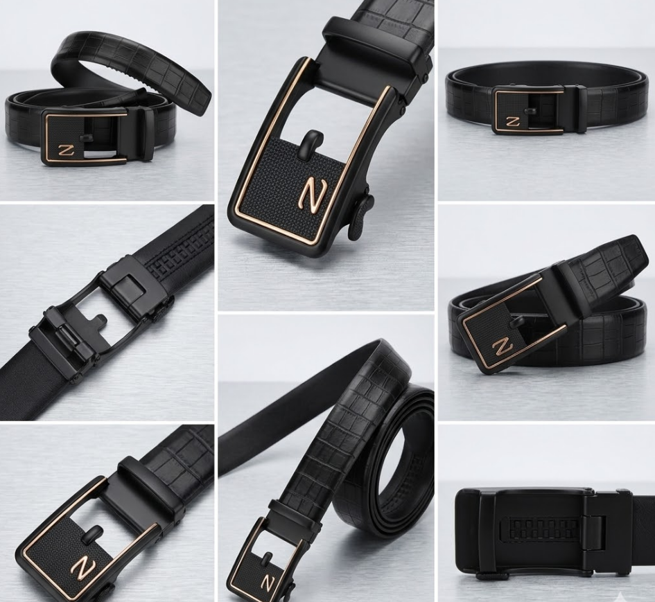 Luxury Automatic Lock Leather Belt For Men