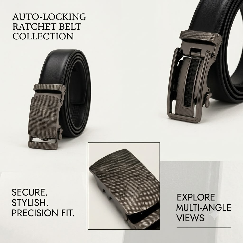 Premium Men's Auto Lock Belt-BLACK