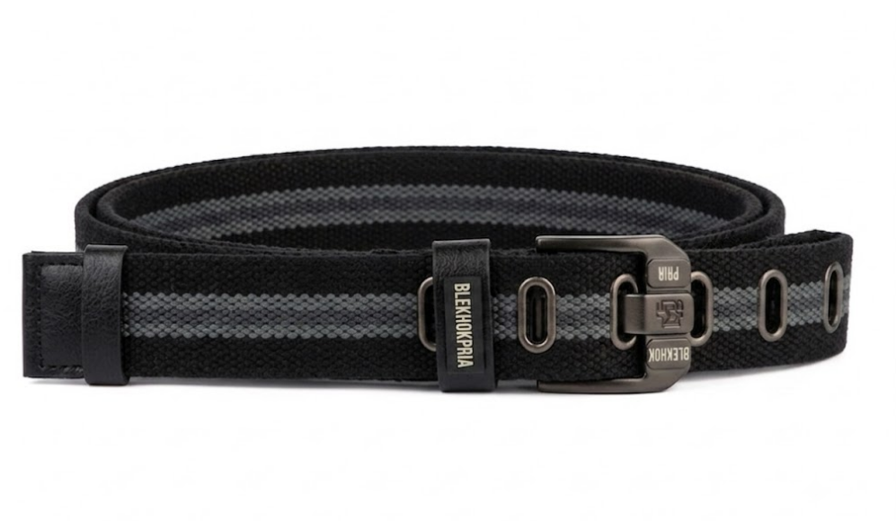 Premium Woven Canvas Belt – Black
