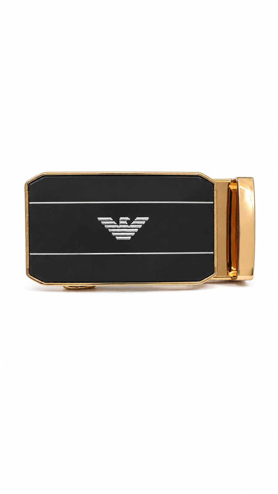 Premium Automatic Belt Buckle – Luxury Golden Black Design