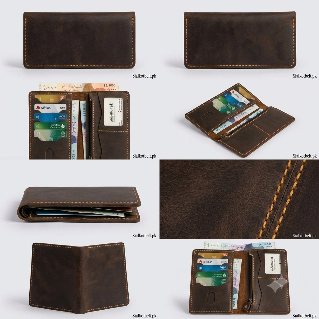 Genuine Clipper Leather Long Wallet