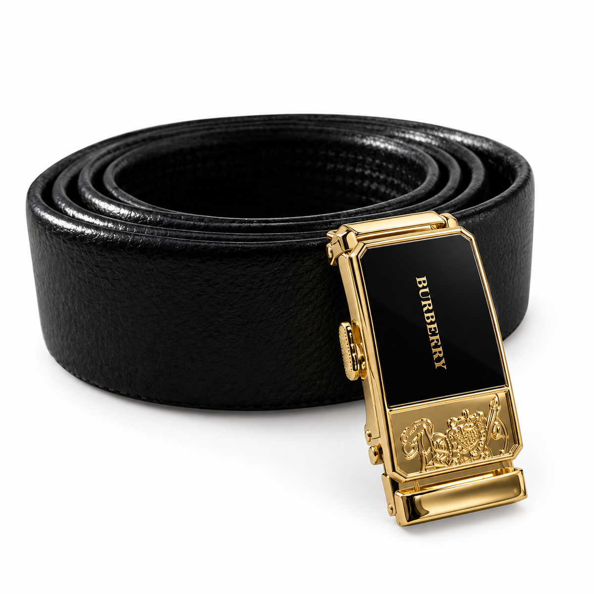 Premium Golden Automatic Belt Buckle for Men | Black & Gold Luxury Style