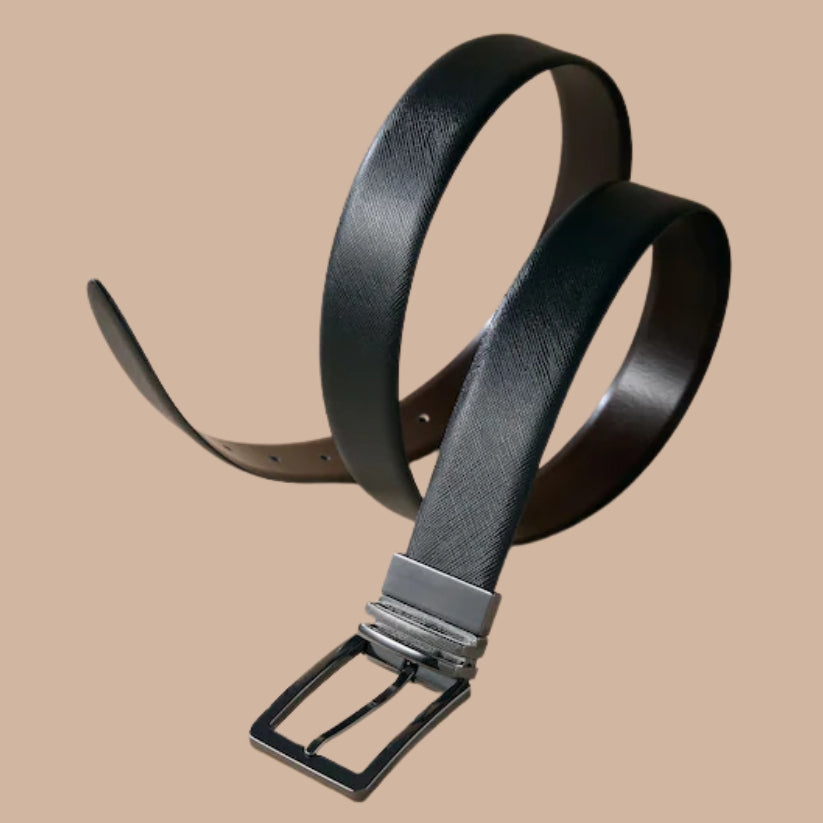 2-in-1 Reversible Belt Crocodile Texture