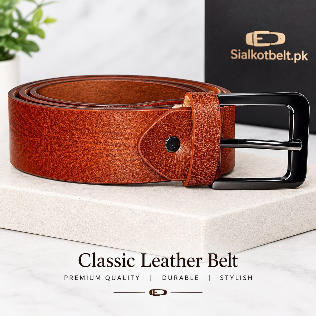 🤎 Classic Premium Brown Leather Belt for Men