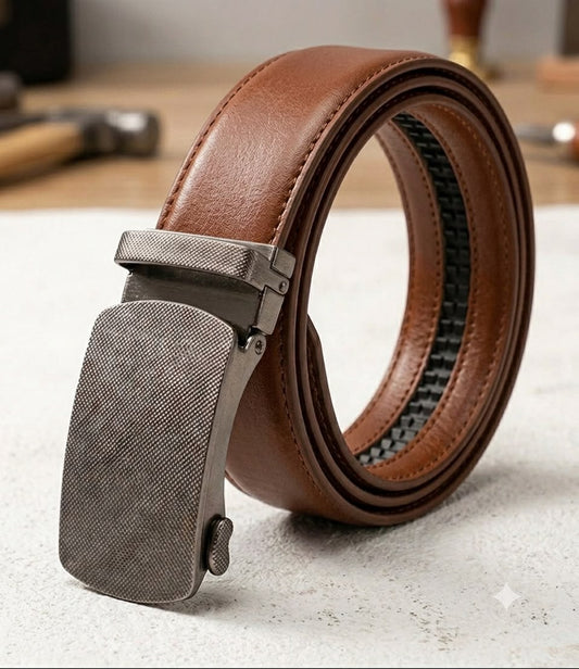 Premium Men's Auto Lock Belt-Brown