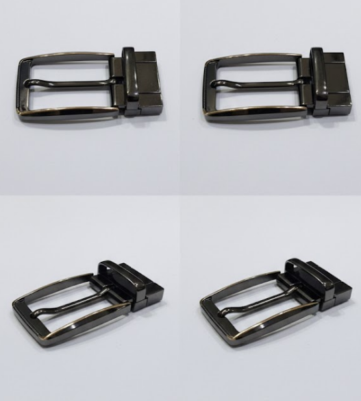 2-in-1 Silver Premium Black Buckle