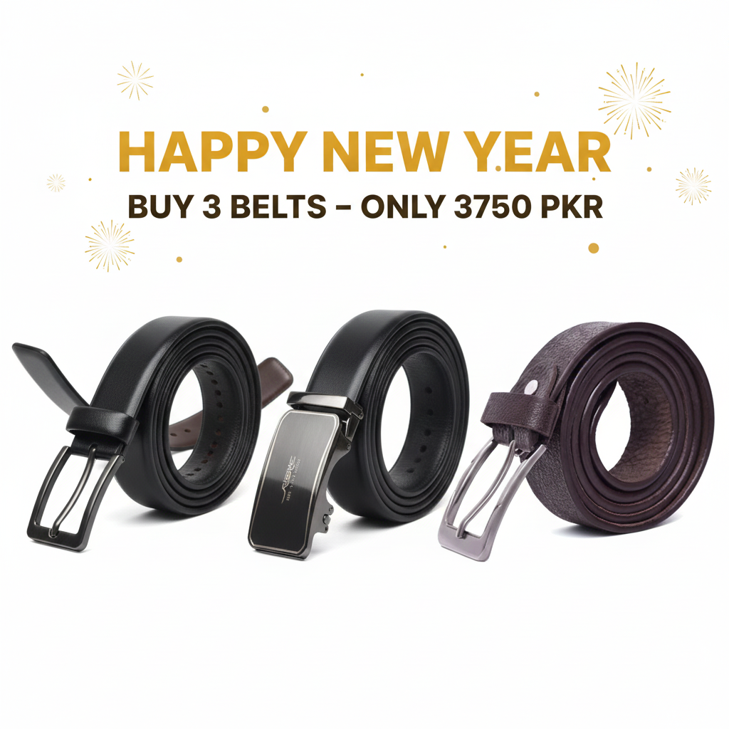 Premium Leather Belts – Buy 3 for 3750 PKR