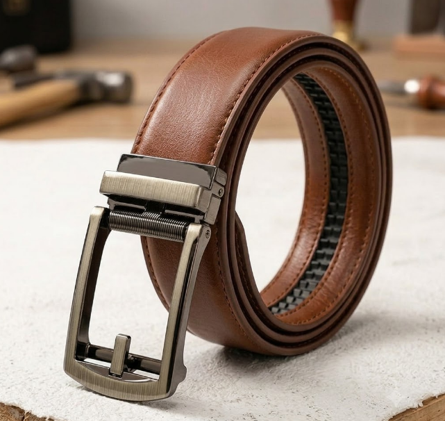 Premium Men's Auto Lock Belt-Brown