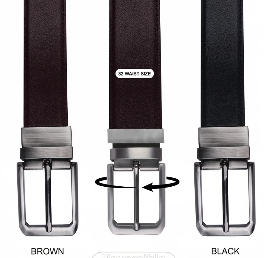 Premium Reversible Leather Belt For Men