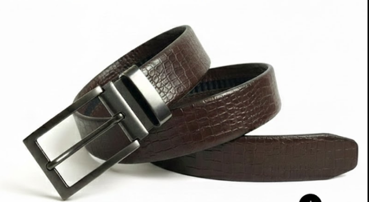 Imported Luxe Men Belt – Pattern Chocolate Brown