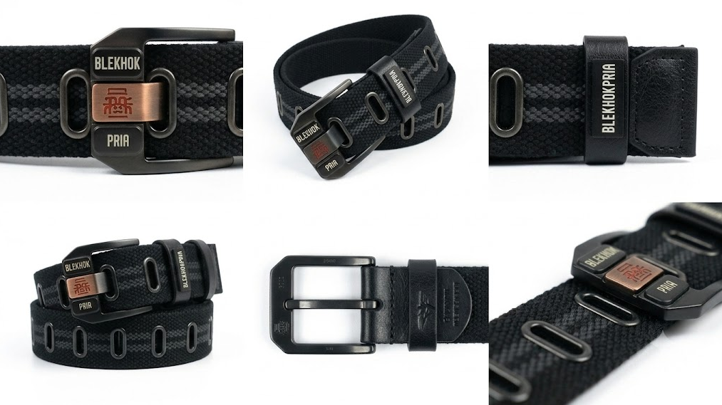 Premium Woven Canvas Belt – Black