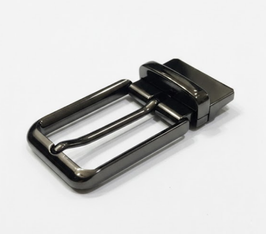 2-in-1 Silver Premium Black Buckle