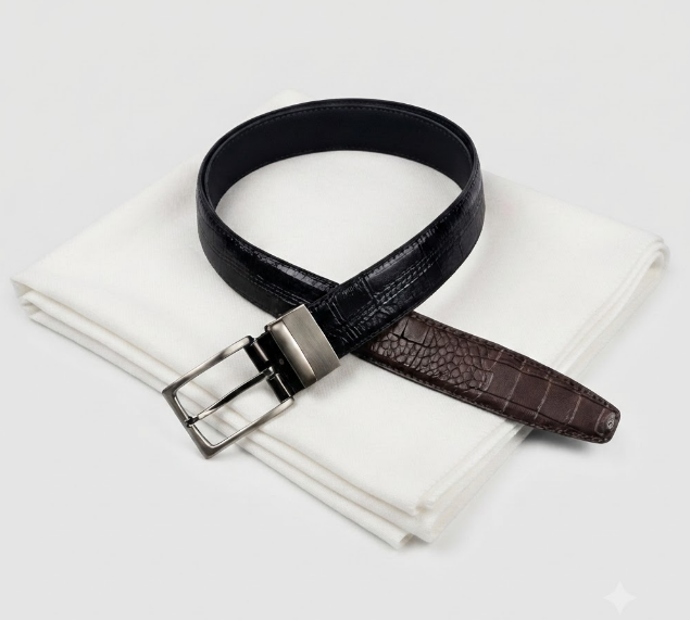 Premium Double-Sided 100% Pure Genuine Leather Belt🖤