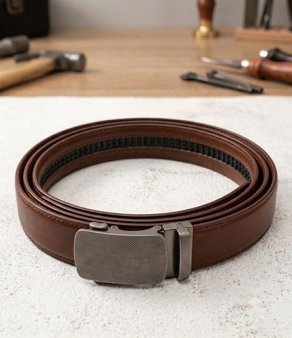 Premium Men's Auto Lock Belt-Brown