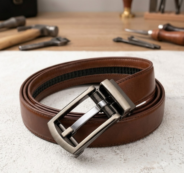 Premium Men's Auto Lock Belt-Brown