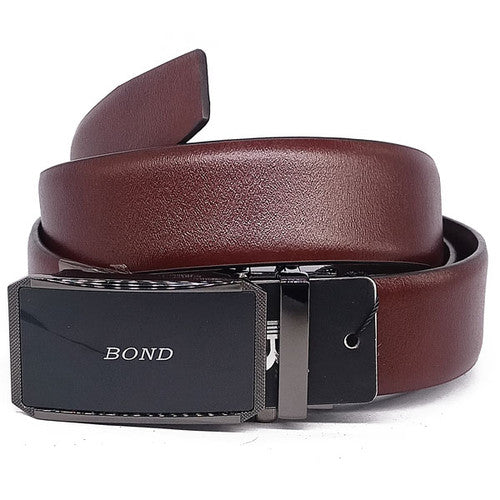 Premium Style Auto Lock Belt Brown Color