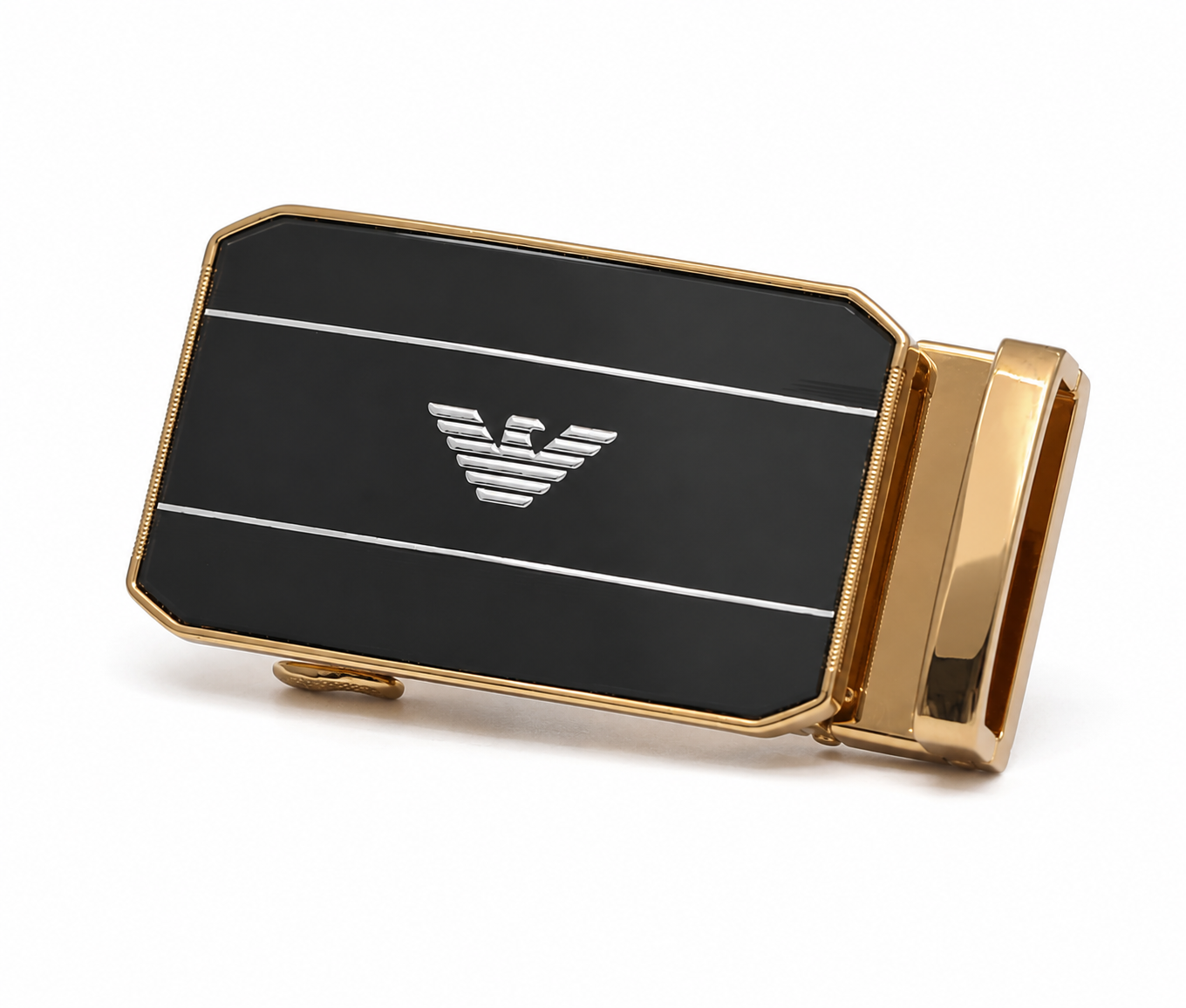 Premium Automatic Belt Buckle – Luxury Golden Black Design