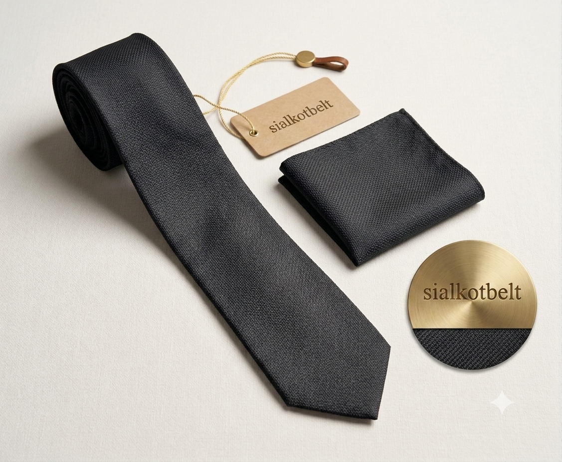 Premium Silver Textured Formal Tie