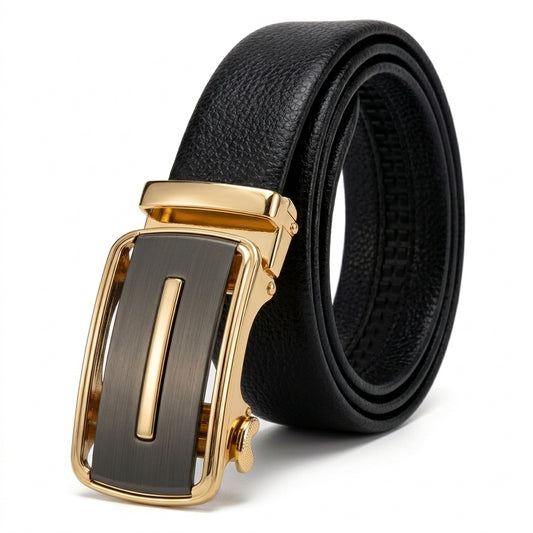 🖤 Premium Men's Automatic Leather Belt – Gold Edition
