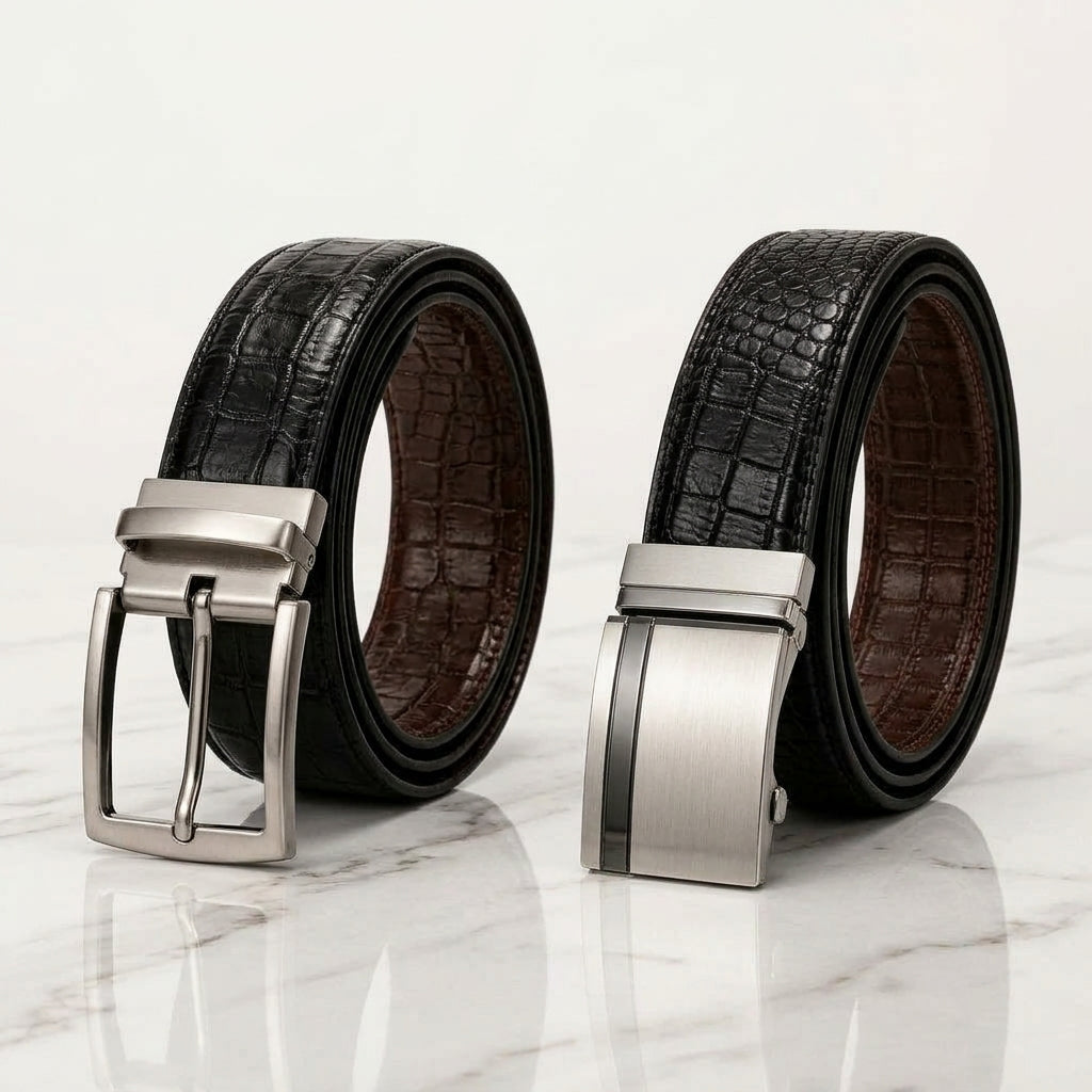LUXURY COMBO DEAL: 2 PREMIUM PURE LEATHER BELTS 🔥