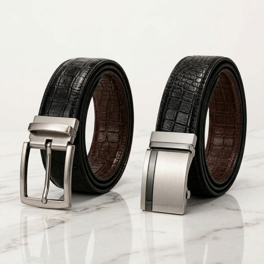 LUXURY COMBO DEAL: 2 PREMIUM PURE LEATHER BELTS 🔥