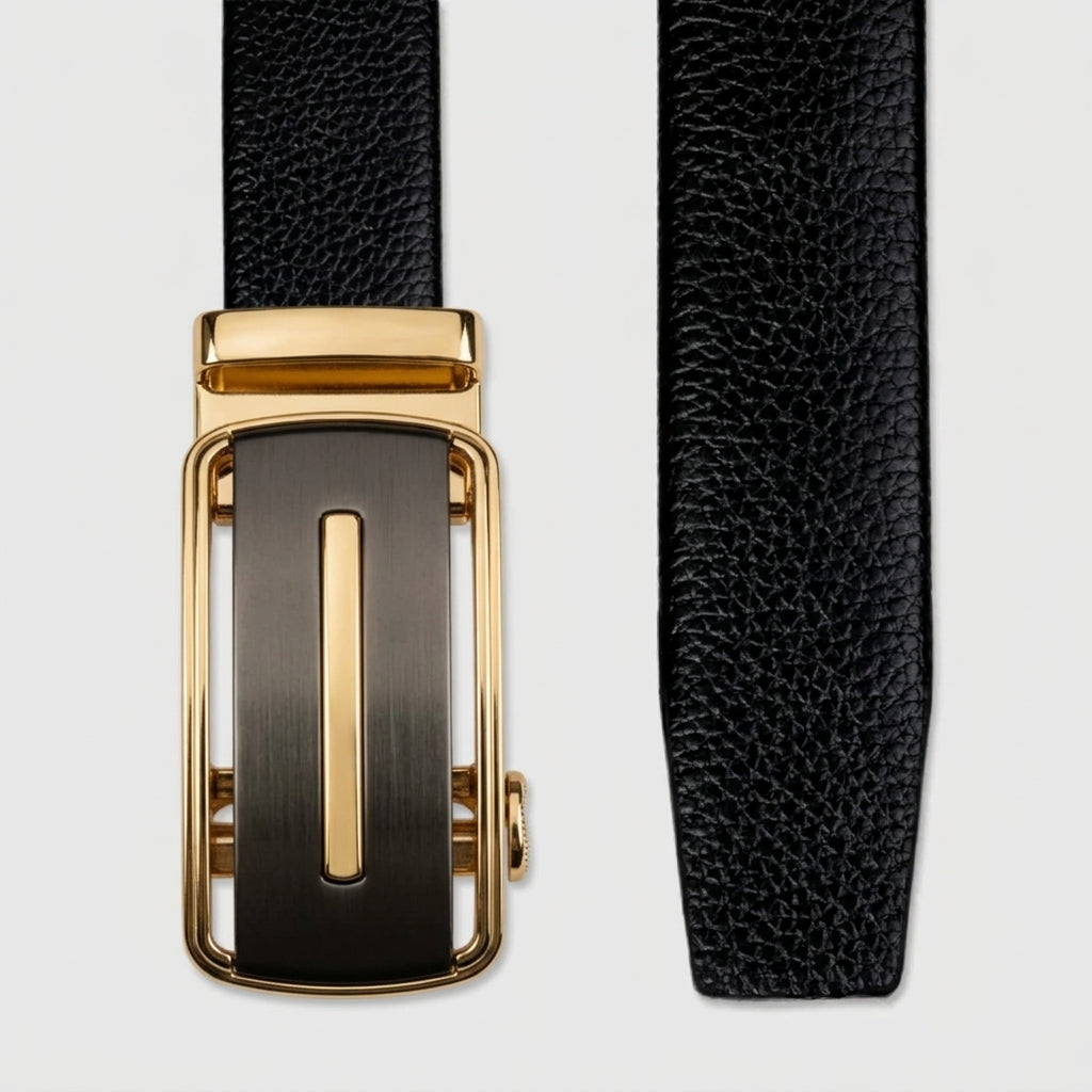 🖤 Premium Men's Automatic Leather Belt – Gold Edition