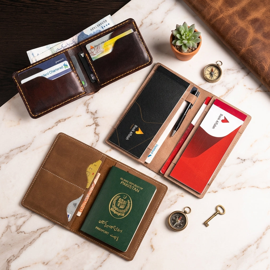 🌟 3-Piece Premium Handmade Leather Essentials Set 🌟