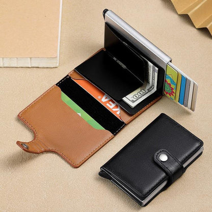 PU Leather Wallet & Pop-Up Card Holder