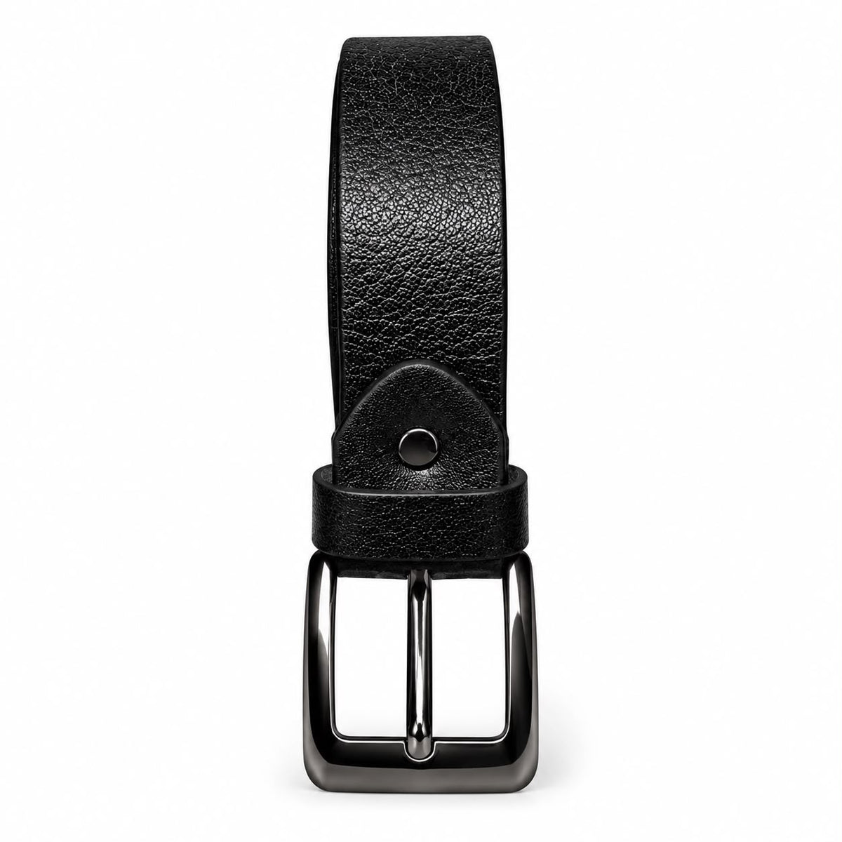 💚 Premium Olive Green Textured Leather Belt for Men