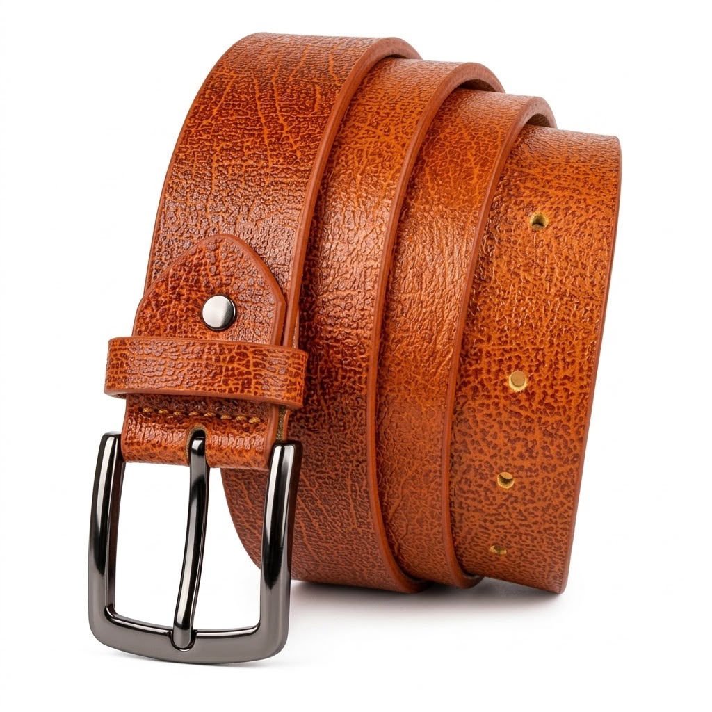 🟤 Vintage Brown Leather Belt – Premium Casual & Formal Belt