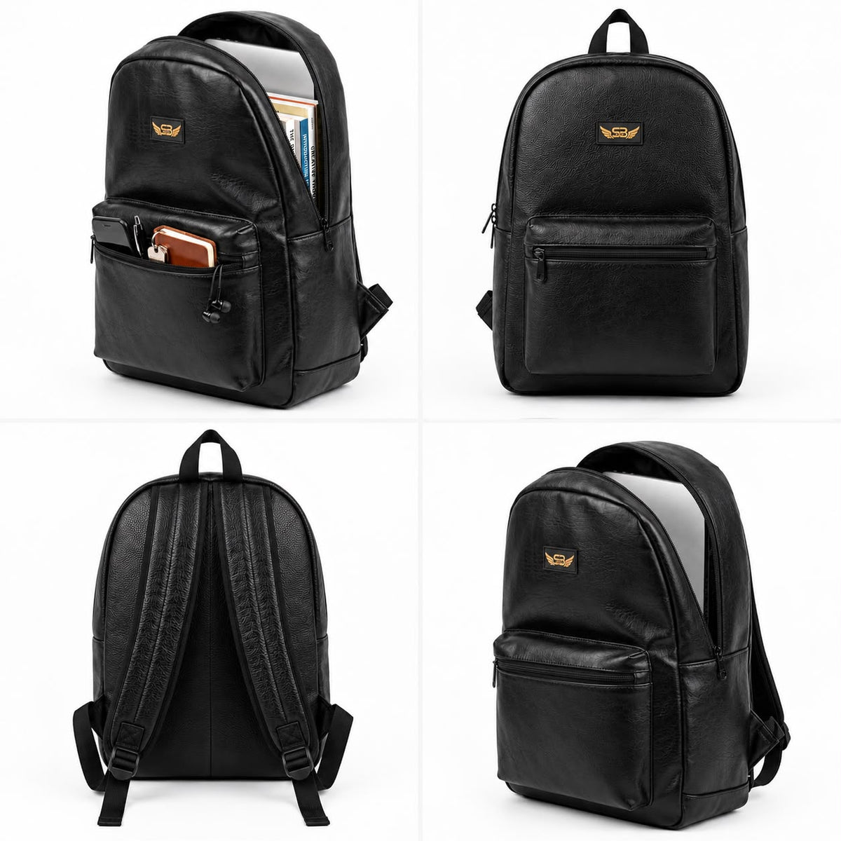 🎒 Premium Black College Backpack – Stylish, Spacious & Everyday Essential